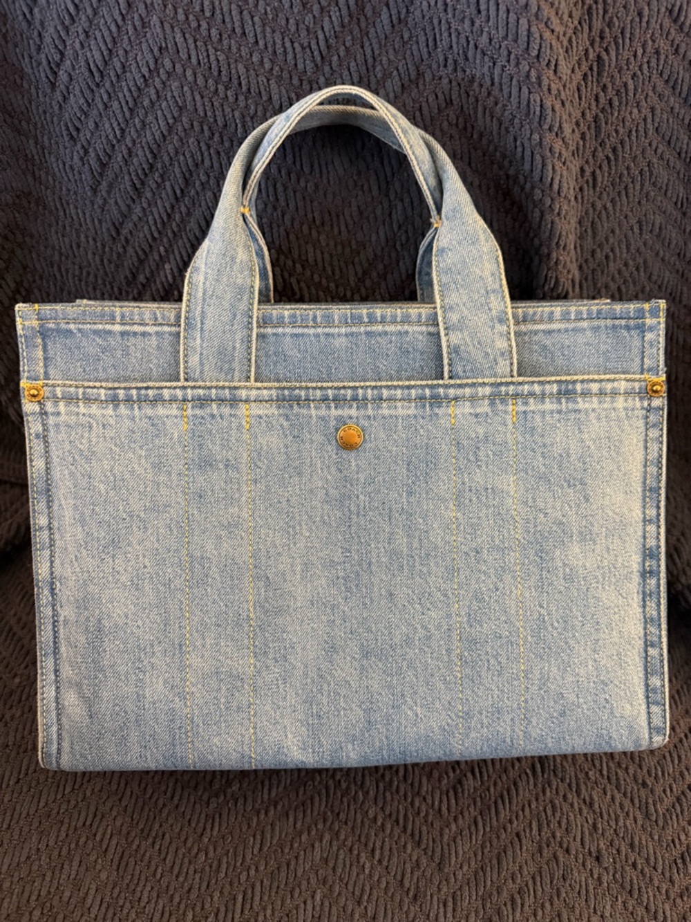 Coach Denim Cargo Tote - Picture 3 of 9